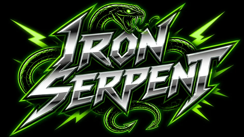 Thrash metal band logo generator example - angular typography